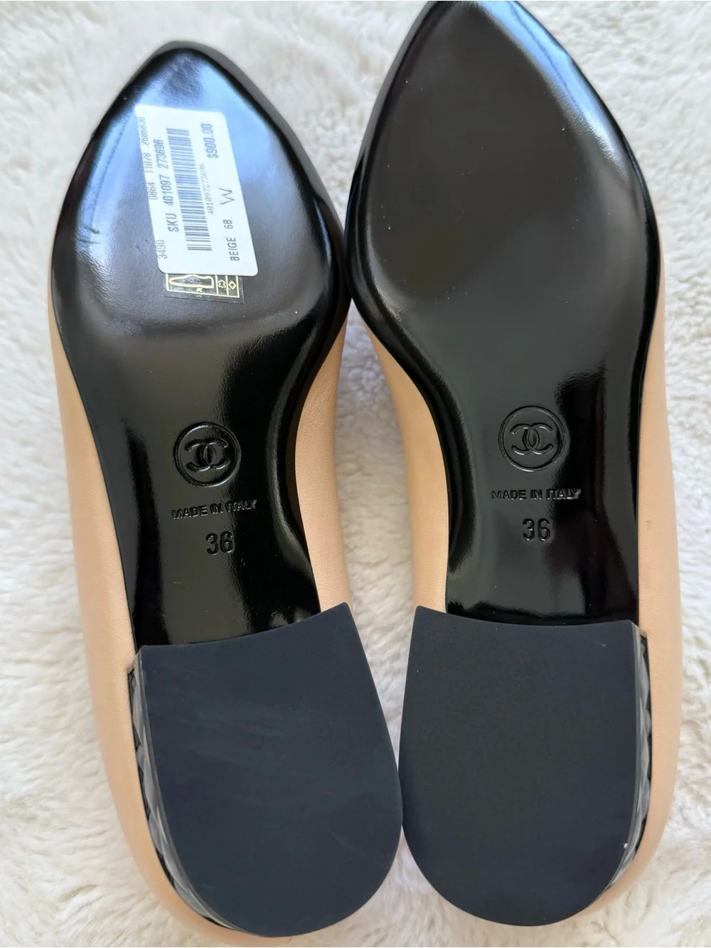 NEW!!! CHANEL women loafers black/beige size 36 EU Authentic Retail 900$